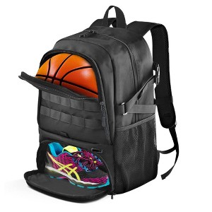 Basketball Bag, Soccer Backpack Volleyball Football Backpacks Sports Gym Bags with Shoe and Ball Compartment - 1 of 4