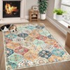 Area Rug, Rugs for Living Room, Washable Rug, Vintage Rugs for Entryway, Traditional Floor Cover, Thin Carpet, Kitchen Distressed Non Slip Mat - 2 of 4