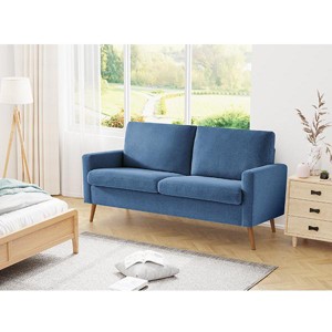 Dyonery 68" Loveseat Comfy Sofa with Spring Cushion, Solid Wood Frame, Tool-Free Assembly, for Living Room, Bedroom, Office, Corduroy - Green - 1 of 4