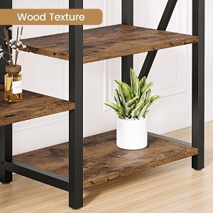 Triple Wide 5 Tier Bookshelf Industrial Large Bookcase Display Rack - 1 of 4