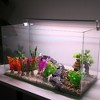 Unique Bargains Aquarium Plastic Plants for Fish Tank Landscape Decoration 2 Pcs Green - 2 of 4
