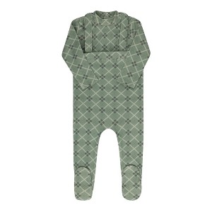 Aurora Classics - Toddler Boys Bodysuit + Overalls 2-Piece Set - Plaid Collection - 1 of 4