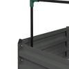 Gulches 42 Qt Gray Galvanized Steel Open Bottom Square Planter with Adjustable Trellis Tomato Cage (24x24x73 in) 1-Pack - 4 of 4