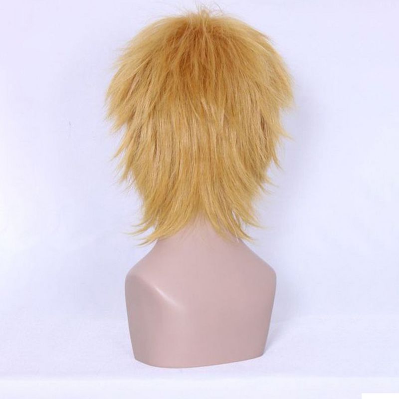 Unique Bargains Women's Wigs 13" Gold Tone with Wig Cap Short Hair, 4 of 7