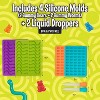 iDIY Gummy Bear & Worm Silicone Candy Molds, 4 Pack Set - Nonstick Trays with 2 Droppers for Chocolate, Ice Cubes, BPA-Free -Makes up to 62 Candies - 2 of 4