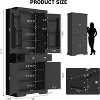 72 Inches Tall Kitchen Pantry Cabinet with Drawer, Modern Wood Storage Cabinet with Adjustable Shelves for Bathroom, Living Room, Dining Room - 3 of 4