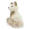 Northlight 9.25" White Sisal Fox with Gold Glitter Christmas Figure - 4 of 4