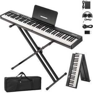 COZONY Folding Digital Piano Set, 88-Key Semi-Weighted Portable Keyboard with Bluetooth, USB-MIDI, Sustain Pedal, Headphones & Carry Bag - 1 of 4