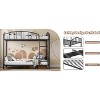 Space-Saving Twin Loft Bed: High-Arched Safety Guardrail & Ladder - Sturdy Metal Slats, Easy Assembly - No Box Spring Needed - 3 of 4