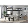 Bellemave Twin over Full Size Bunk Bed Frame, Space-saving Bunk Bed with Desk and Build in Ladder, Black - 3 of 4