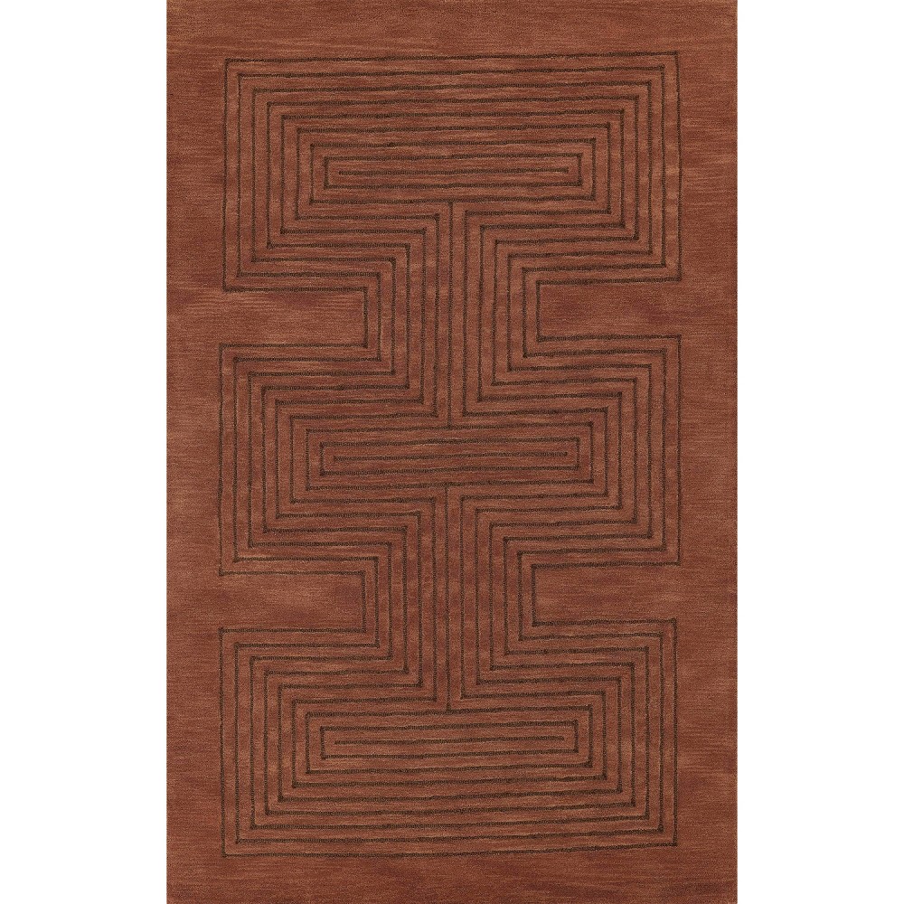 Photos - Area Rug Momeni 3'6"x5'6" Simba Geometric Handtufted  Copper 