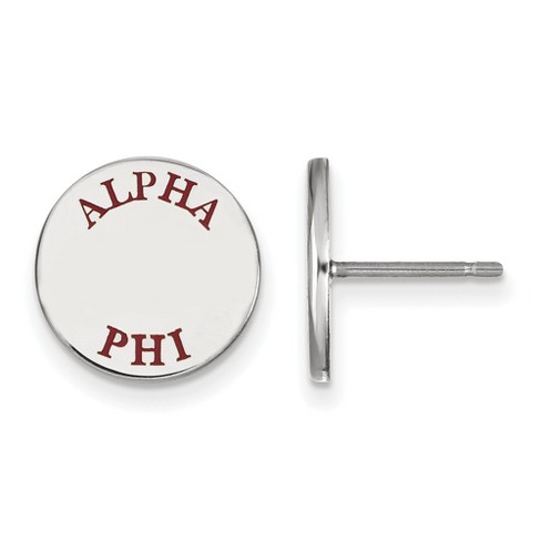 Black Bow Jewelry Sterling Silver Alpha Phi Greek Life Stud Earring - image 1 of 3