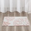 Vynxaria Bath Rugs and Mats 20x30" Rectangular Medallion Tufted Bath Rug - Bohemian Textured Design - 2 of 4