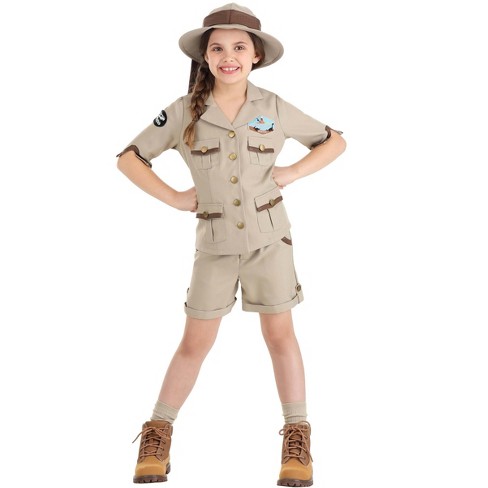 Halloweencostumes.com Medium Girl Girl's Paleontologist Costume, Brown ...