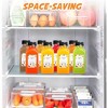 Plastic Juice Containers with Caps, 12-Piece 8oz Reusable Drink Bottles for Juice - 4 of 4