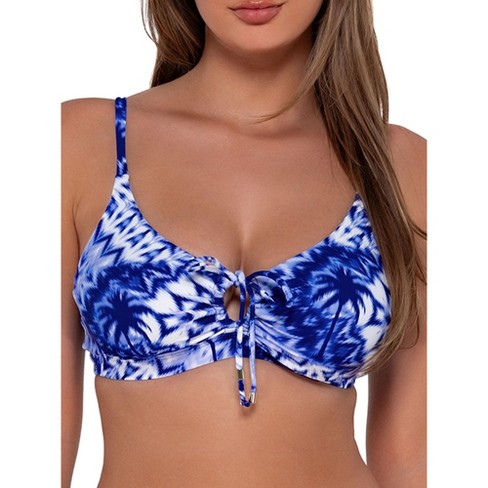 Sunsets Women s Printed Kauai Underwire Bralette Bikini Top 54p