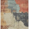 Rust Beige And Charcoal Abstract Washable Indoor Outdoor Area Rug - 4 of 4