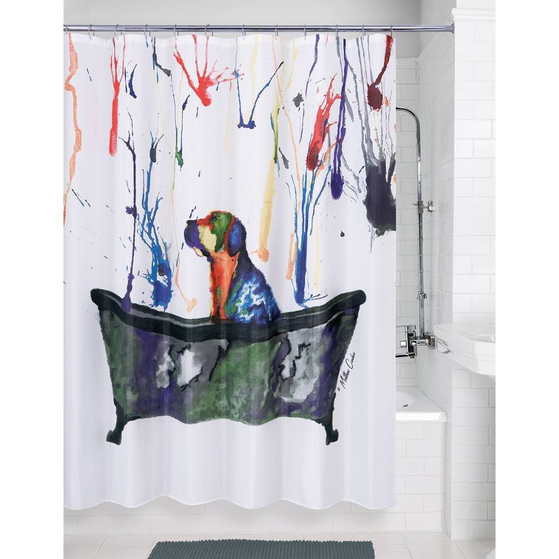 Tub Dog Shower Curtain White - Allure Home Creations, 3 of 9