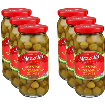 Mezzetta Stuffed Pimento Manzanilla Olives - Case of 6 - 10 oz