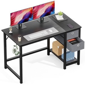MAYEERTY 55 Inch Computer Desk Home Office Desk Writing Study PC Table with 2-Tier Drawers and Hook - 1 of 4