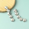SOHI Women's Crystal Silver Casual Drop Earrings - 2 of 4