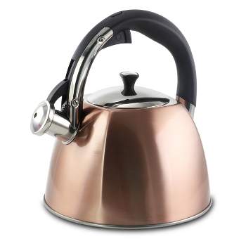 Mr. Coffee® Claredale 1.7 Quart Stainless Steel Whistling Tea Kettle in Red  with Nylon Handle, Color: Red - JCPenney