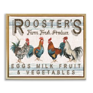 Stupell Industries Country Roosters Produce, 21" x 17" - 1 of 4