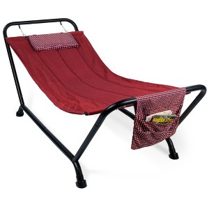 Best Choice Products Outdoor Patio Hammock Bed with Stand, Pillow, Storage Pockets, 500LB Weight Capacity - 1 of 4