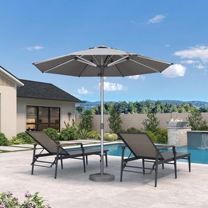 PURPLE LEAF Outdoor Patio Umbrella Market Table Sun Umbrellas with 8 Aluminum Sturdy Ribs for Backyard Deck Garden Pool - 1 of 1