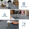 Modern Washable Area Rug for Living Room, Strip Pattern Throw Carpet with Non Slip Backing, Low Pile Stain Resistant Floor Cover - 4 of 4
