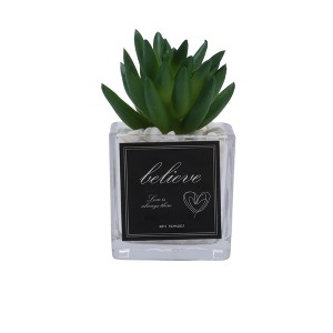 Unique Bargains Fake Plant Tree Plastic Green 1.97"x1.97"x5.91" 1 Pc - 1 of 4