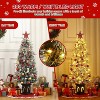4.5ft Artificial Christmas Tree，Prelit Christmas Tree Design with 300 Warm White Lights, and Vintage Potted Base, Perfect for Home,Party Decoration - 3 of 4