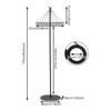 YIYIBYUS Clothing Rack with 10 Hooks, Creative Metal oat Rack, Entrance Clothing Rack With Rock Slab Base - 3 of 4