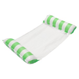 Unique Bargains Stripe Rectangular Pool Hammock Lounger 1 Set - 1 of 4