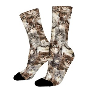 Kittens Cats Women Printed Crew Socks Funny Funky Socks Soft Polyester Novelty Gifts for Artists Men - 1 of 1