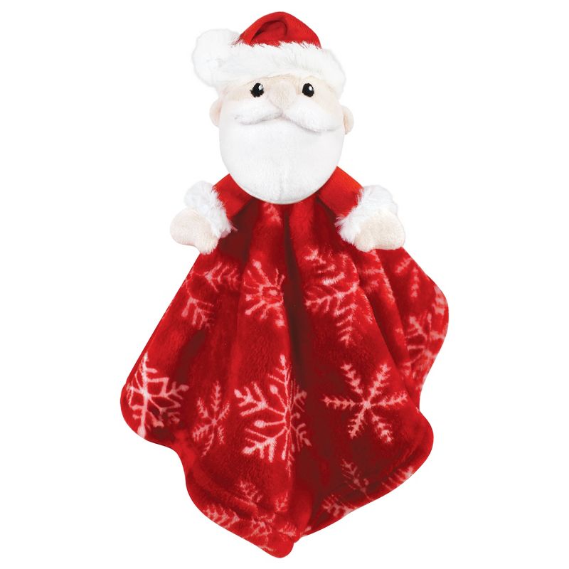 Hudson Baby Unisex Baby Plush Blanket with Security Blanket, Santa Snowflake, One Size, 3 of 5