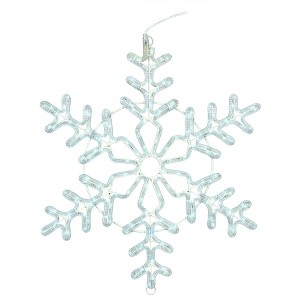 Vickerman 48" Pure White LED Forked Ropelight Snowflake. - 1 of 1