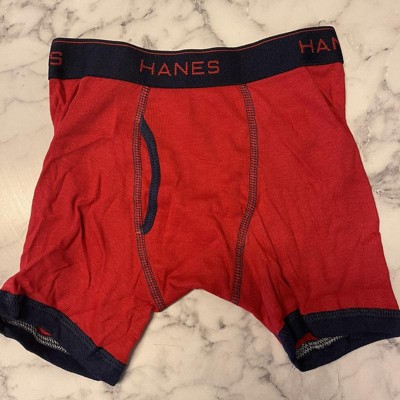 $60 Hanes Boys Red Black X-Temp Microfiber 3-Pack Underwear Boxer Brief  Kids M
