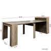 NicBex Multifunctional Extendable Console Table, Convertible to 118.5" Dining Table, Modern Rectangular Dining Table for 8, Convertible Table - 3 of 4