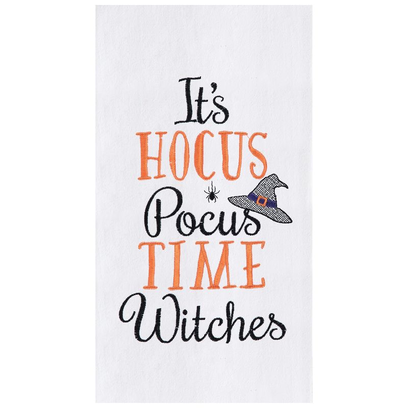 C&F Home Hocus Pocus Time Cotton Embroidered Flour Sack Halloween Kitchen Towel, 1 of 6