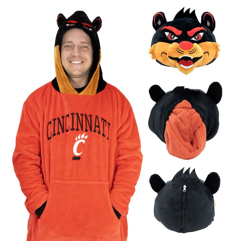 University of Cincinnati Bearcats Snugible Blanket Hoodie & Pillow, 1 of 10