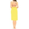 LA LEELA Women's Beachwear Swimsuit Summer Vacation Holiday Bikini Cover Up Spaghetti Strap Backless Swimwear - 3 of 3