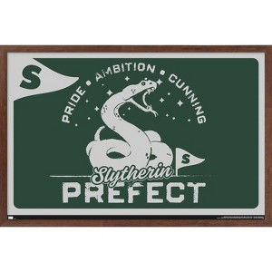 Trends International The Wizarding World: Harry Potter - Slytherin Clubhouse Crest Framed Wall Poster Prints - 1 of 4