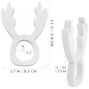AuldHome Design Christmas Reindeer Napkin Rings, 4pk; Wooden Holiday Napkin Holder Rings - 3 of 4