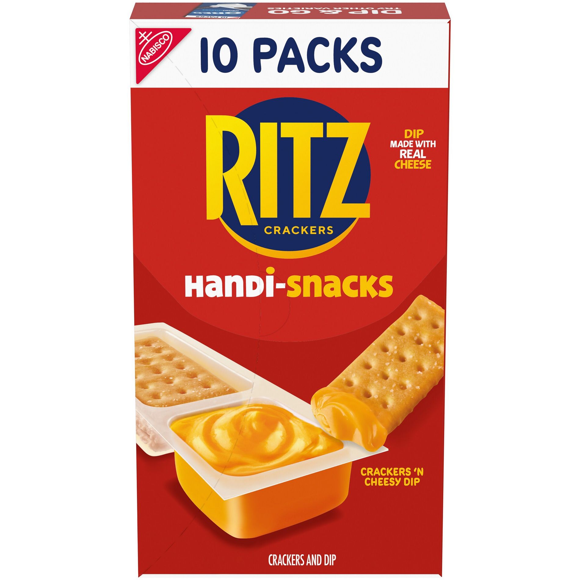 RITZ Handi Snacks Crackers 'N Cheesy Dip Snack Packs - 9.5oz/10ct