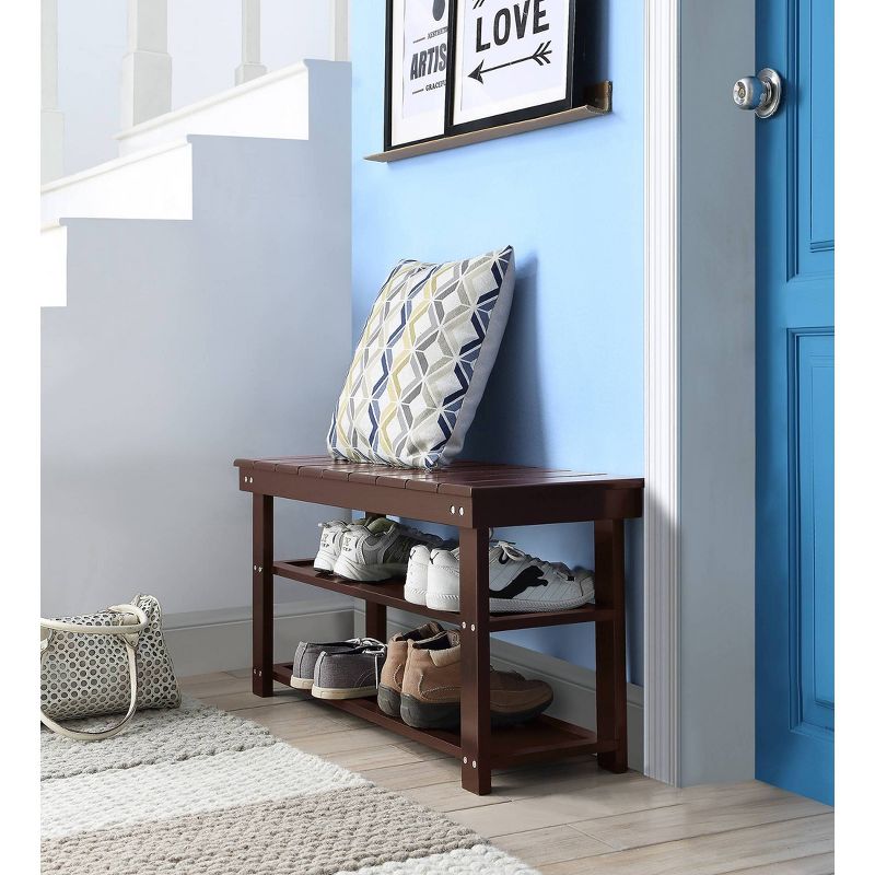 Oxford Utility Mudroom Bench with Shelves - Breighton Home, 3 of 12