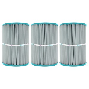 Hurricane Filters Replacement Spa Filter Cartridge for Unicel C-7626, PA25-4, Filbur FC-1230, Hayward, and Star-Clear C250, White, 3 Pack - 1 of 4