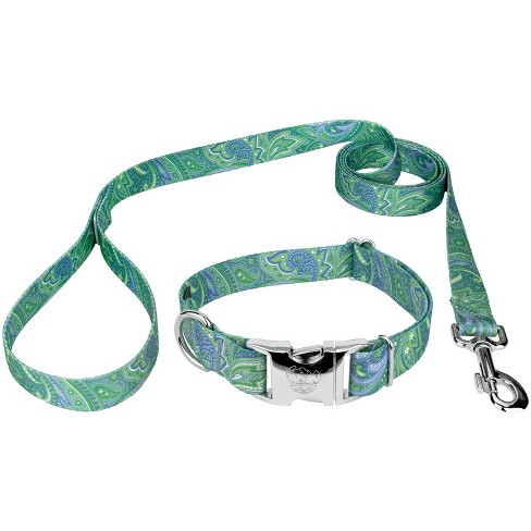 Country Brook Petz Premium Green Paisley Collar and Leash - image 1 of 4