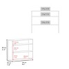 INFURNIC Desks  31.5" H Modern Library Desk with Two Shelves and Two Legs for Stylish and Organized Workspace, White, 11.8"*39.3"*31.5" - 4 of 4
