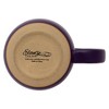 Elanze Designs Ribbed Ceramic Stoneware 16 ounce Raw Clay Bottom Coffee Mugs Set of 4, Purple - 4 of 4